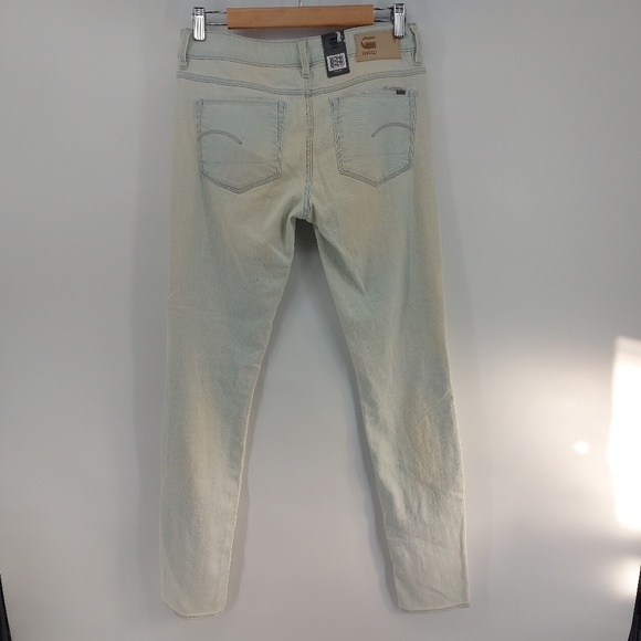 GStar 3301 CONTOUR HIGH WAIST SKINNY JEANS color Light Aged Size 28 - Picture 4 of 9